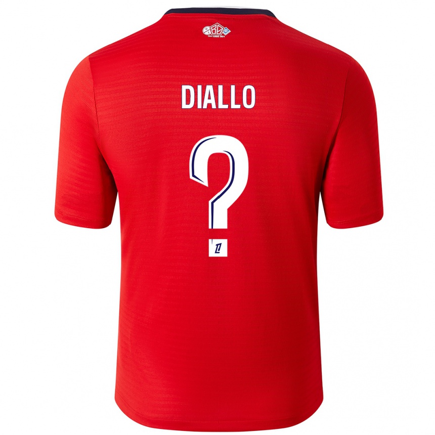 Niño Fútbol Camiseta Alpha Diallo #0 Rojo Blanco 1ª Equipación 2024/25