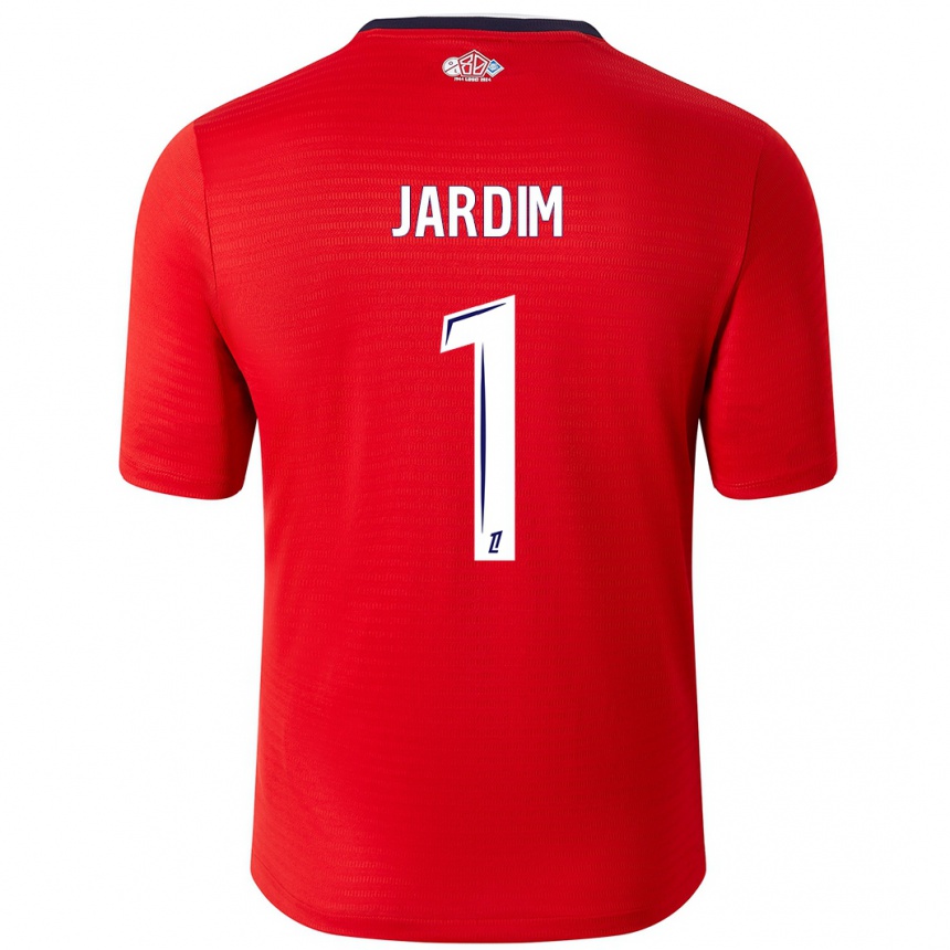 Niño Fútbol Camiseta Leo Jardim #1 Rojo Blanco 1ª Equipación 2024/25