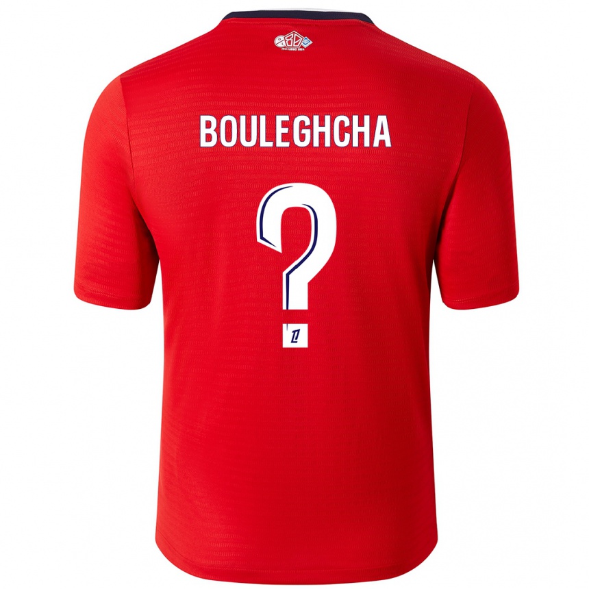 Niño Fútbol Camiseta Ismail Bouleghcha #0 Rojo Blanco 1ª Equipación 2024/25