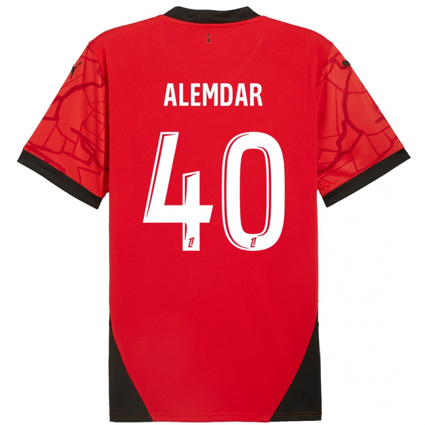 Niño Fútbol Camiseta Doğan Alemdar #40 Rojo Negro 1ª Equipación 2024/25