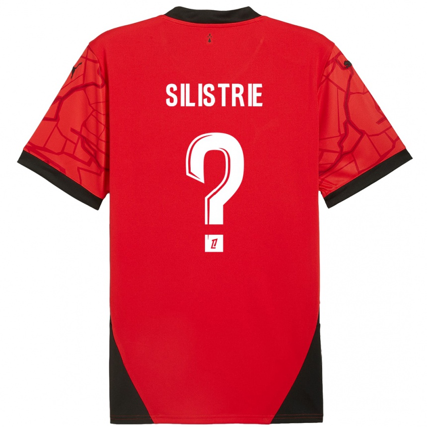 Niño Fútbol Camiseta Mathys Silistrie #0 Rojo Negro 1ª Equipación 2024/25