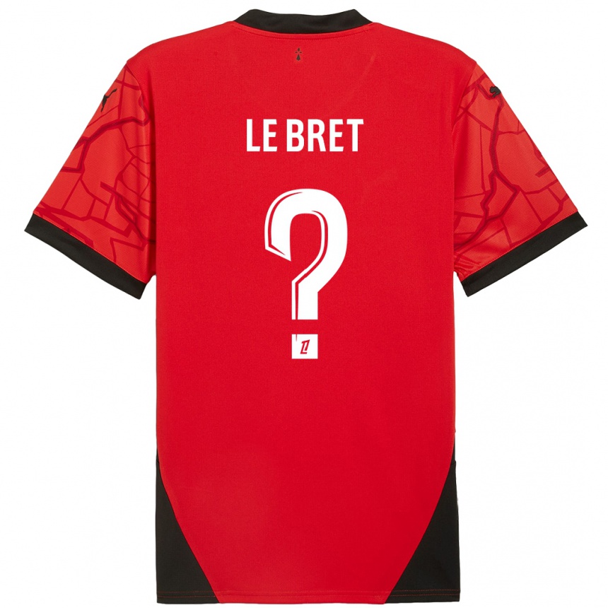 Niño Fútbol Camiseta Noah Le Bret #0 Rojo Negro 1ª Equipación 2024/25