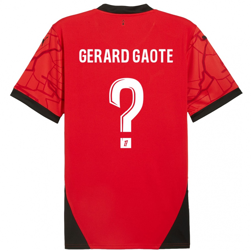 Niño Fútbol Camiseta Steven Gerard Gaote #0 Rojo Negro 1ª Equipación 2024/25