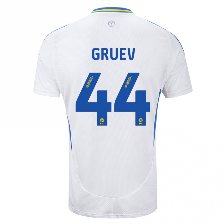 Niño Fútbol Camiseta Ilia Gruev #44 Blanco Azul 1ª Equipación 2024/25