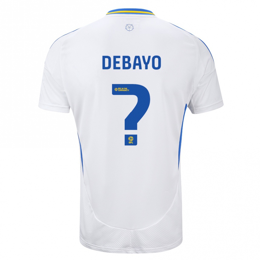 Niño Fútbol Camiseta James Debayo #0 Blanco Azul 1ª Equipación 2024/25