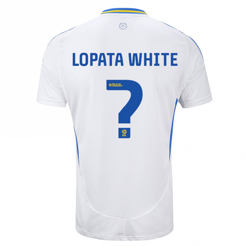 Niño Fútbol Camiseta Reuben Lopata-White #0 Blanco Azul 1ª Equipación 2024/25