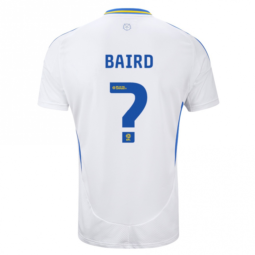 Niño Fútbol Camiseta Alex Baird #0 Blanco Azul 1ª Equipación 2024/25