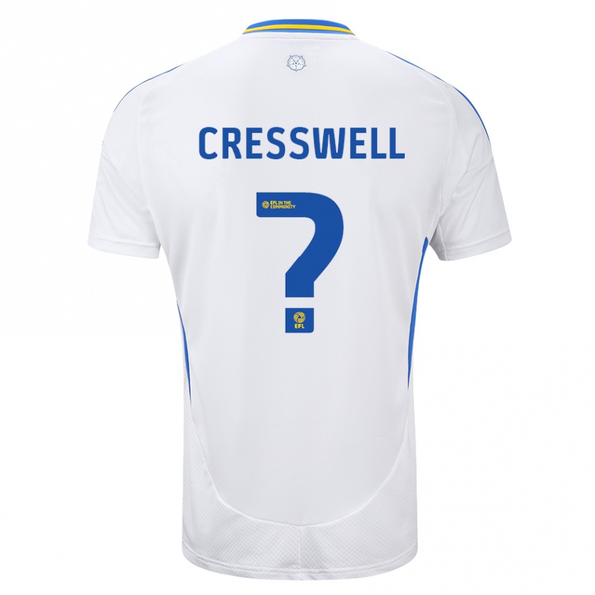 Niño Fútbol Camiseta Alfie Cresswell #0 Blanco Azul 1ª Equipación 2024/25