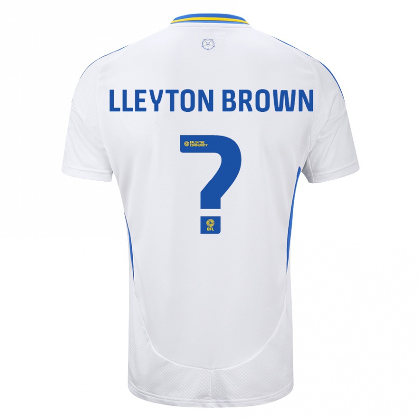 Niño Fútbol Camiseta Lleyton Brown #0 Blanco Azul 1ª Equipación 2024/25