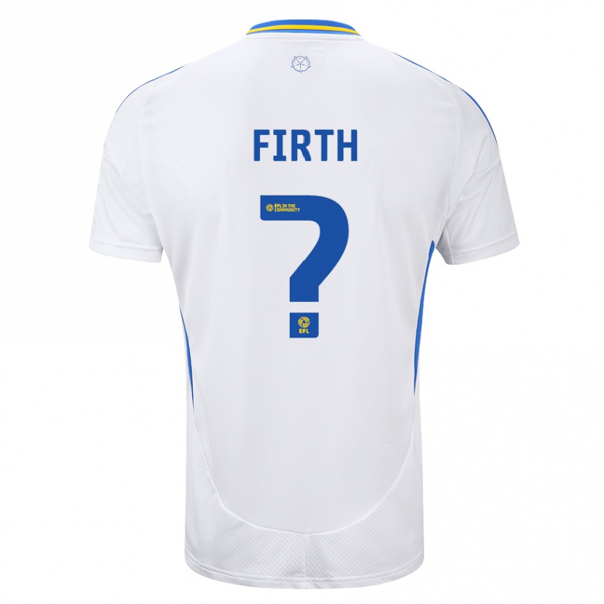 Niño Fútbol Camiseta Will Firth #0 Blanco Azul 1ª Equipación 2024/25