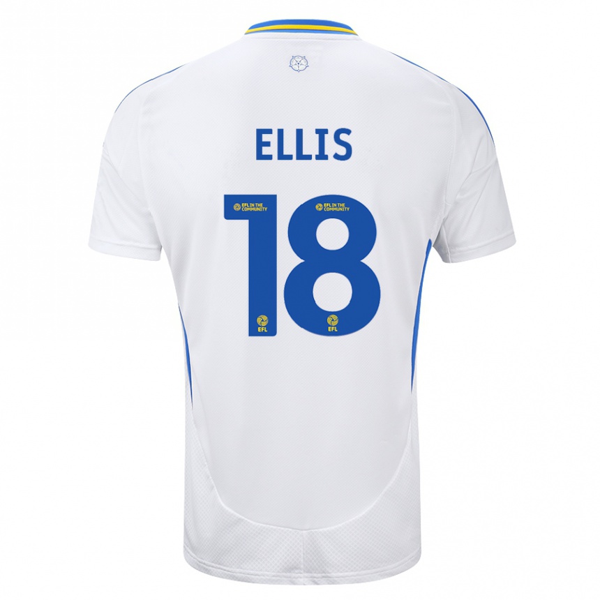 Niño Fútbol Camiseta Macy Ellis #18 Blanco Azul 1ª Equipación 2024/25