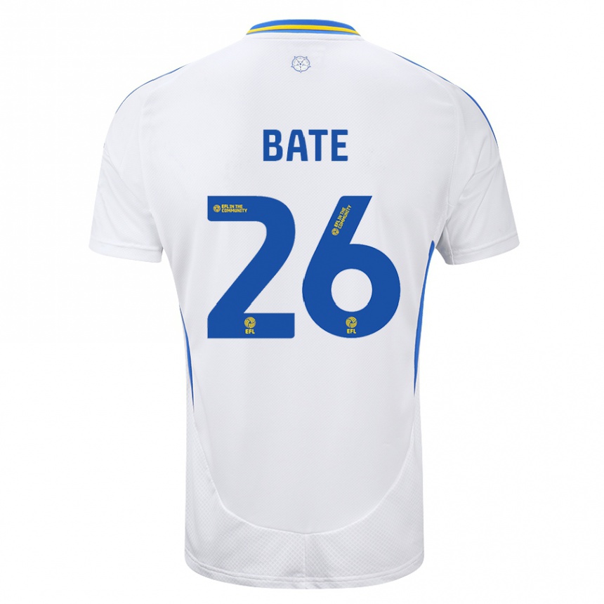 Niño Fútbol Camiseta Lewis Bate #26 Blanco Azul 1ª Equipación 2024/25