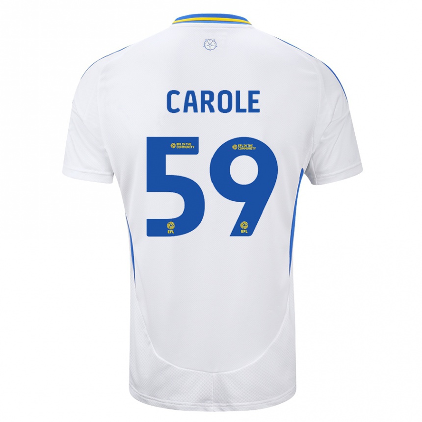 Niño Fútbol Camiseta Keenan Carole #59 Blanco Azul 1ª Equipación 2024/25