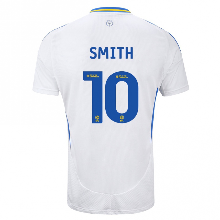 Niño Fútbol Camiseta Kathryn Smith #10 Blanco Azul 1ª Equipación 2024/25