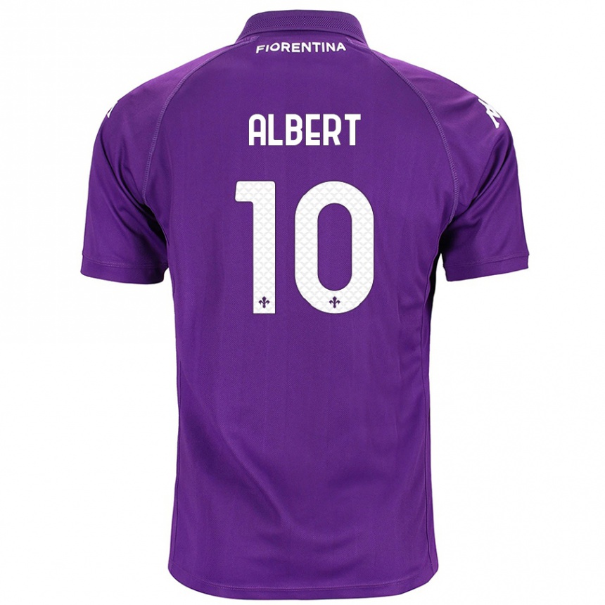 Niño Fútbol Camiseta Albert Gudmundsson #10 Morado 1ª Equipación 2024/25