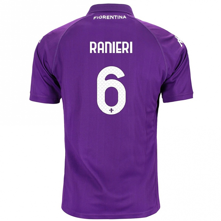 Niño Fútbol Camiseta Luca Ranieri #6 Morado 1ª Equipación 2024/25