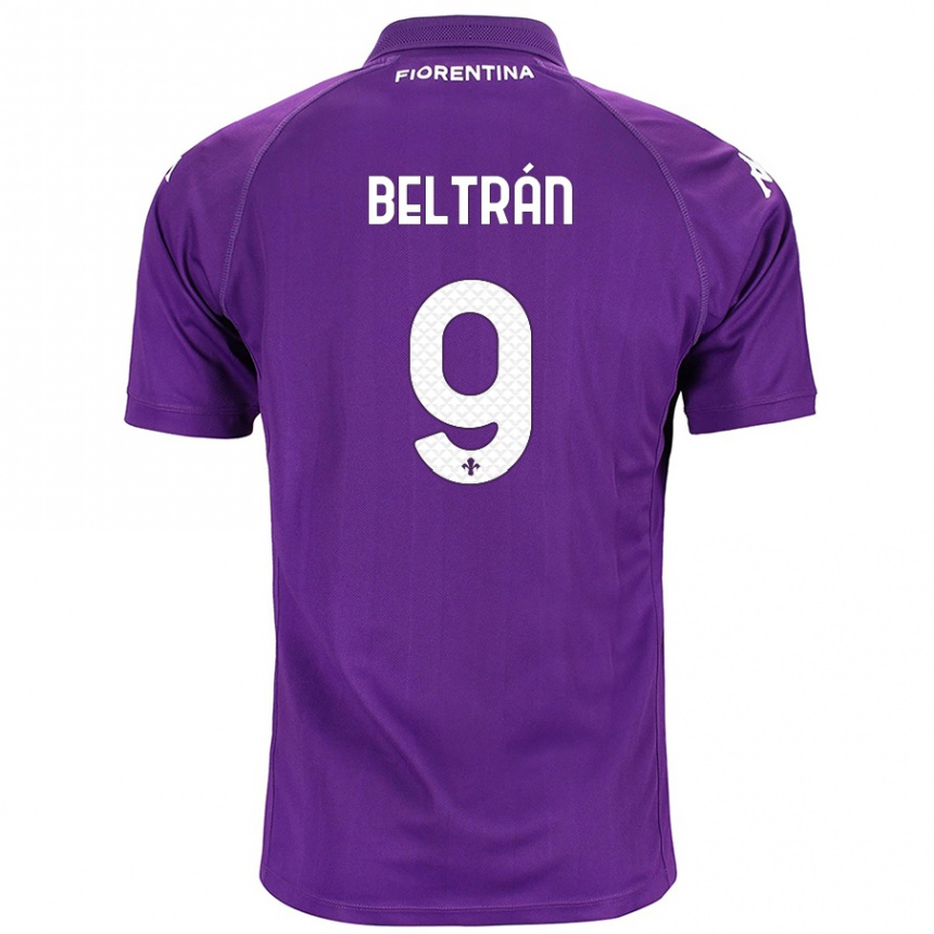 Niño Fútbol Camiseta Lucas Beltrán #9 Morado 1ª Equipación 2024/25