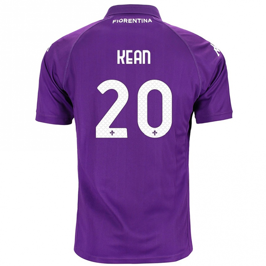 Niño Fútbol Camiseta Moise Kean #20 Morado 1ª Equipación 2024/25