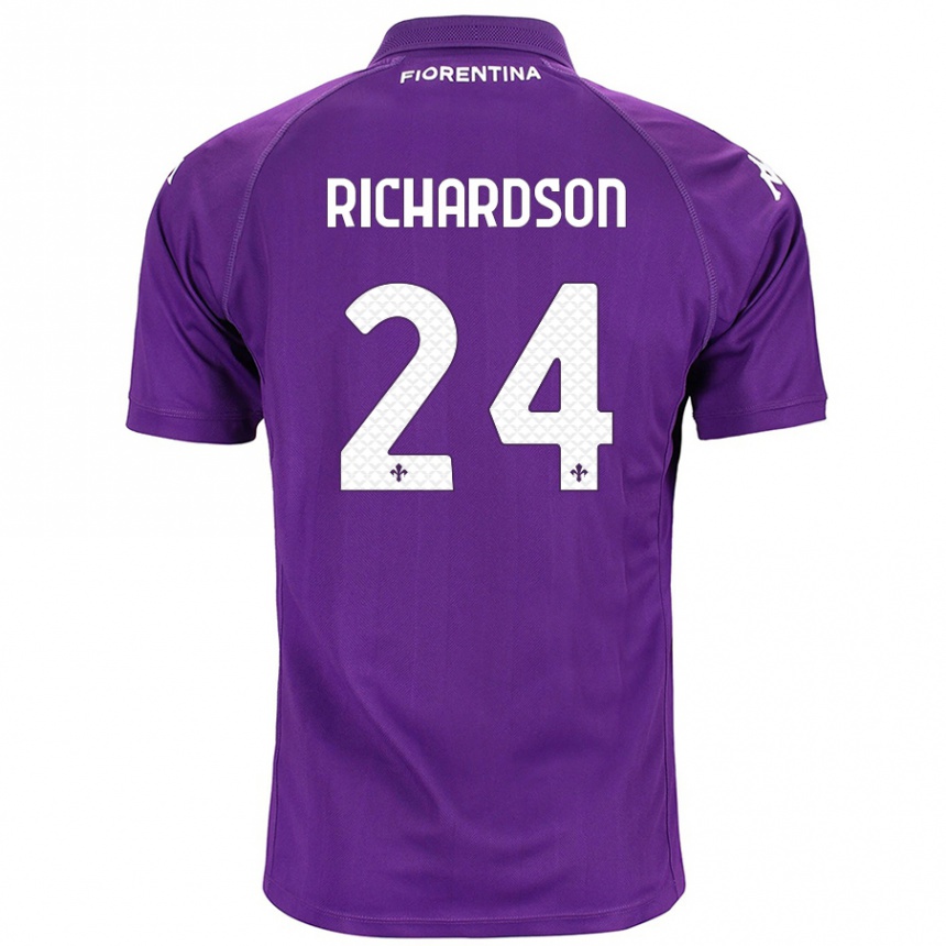 Niño Fútbol Camiseta Amir Richardson #24 Morado 1ª Equipación 2024/25