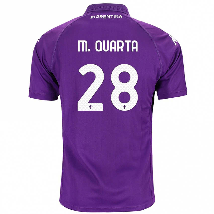 Niño Fútbol Camiseta Lucas Martínez Quarta #28 Morado 1ª Equipación 2024/25