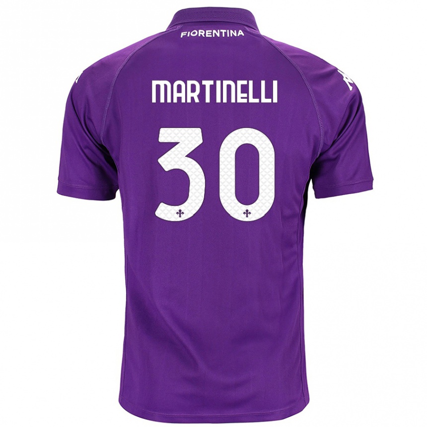 Niño Fútbol Camiseta Tommaso Martinelli #30 Morado 1ª Equipación 2024/25