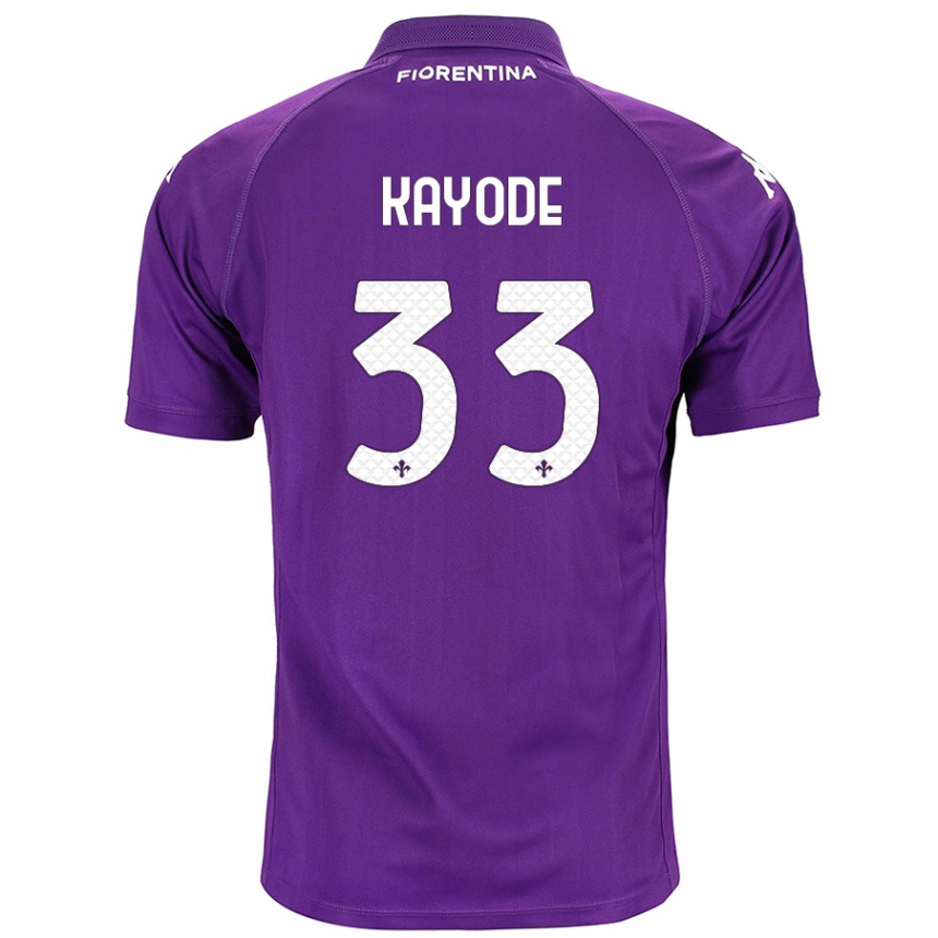 Niño Fútbol Camiseta Michael Kayode #33 Morado 1ª Equipación 2024/25