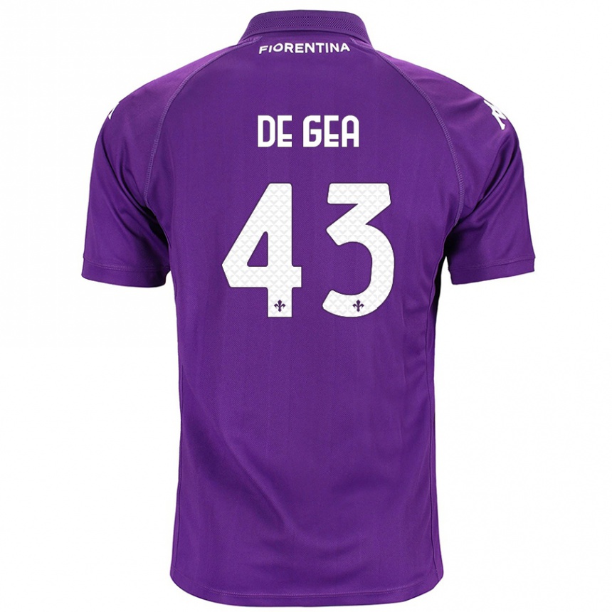 Niño Fútbol Camiseta David De Gea #43 Morado 1ª Equipación 2024/25