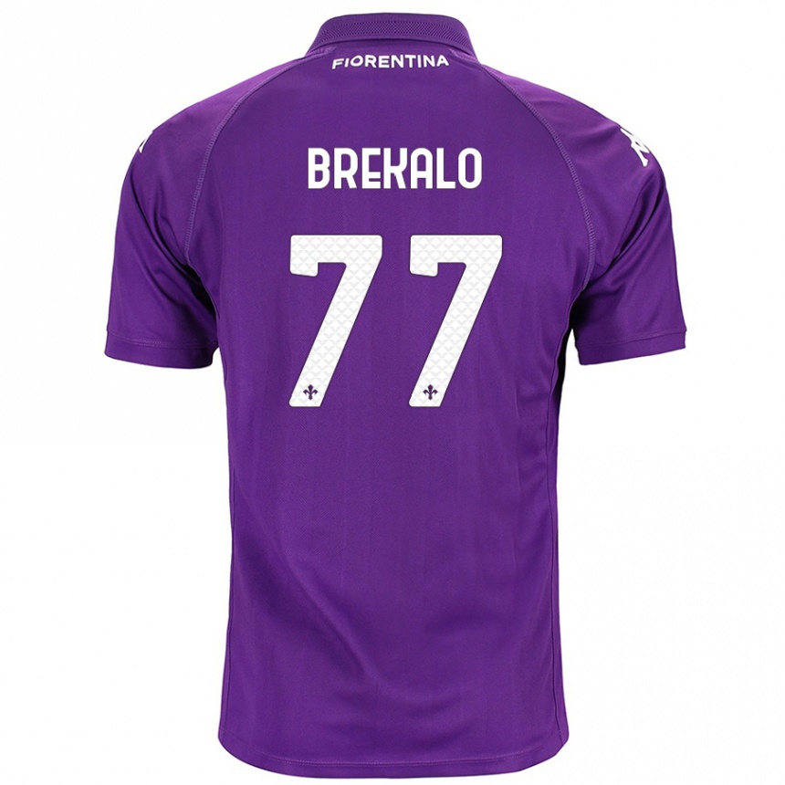 Niño Fútbol Camiseta Josip Brekalo #77 Morado 1ª Equipación 2024/25