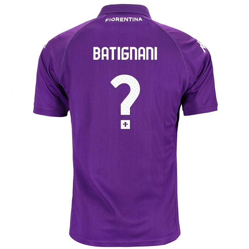 Niño Fútbol Camiseta Francesco Batignani #0 Morado 1ª Equipación 2024/25