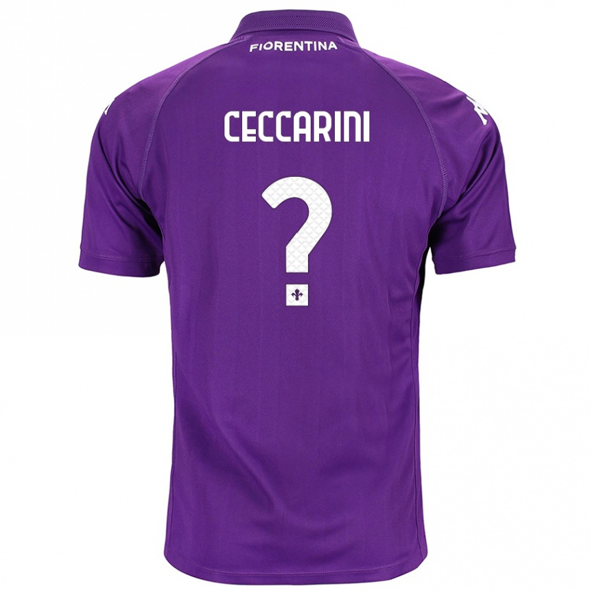 Niño Fútbol Camiseta Mattia Ceccarini #0 Morado 1ª Equipación 2024/25