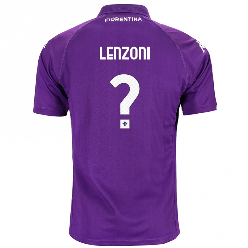 Niño Fútbol Camiseta Samuele Lenzoni #0 Morado 1ª Equipación 2024/25