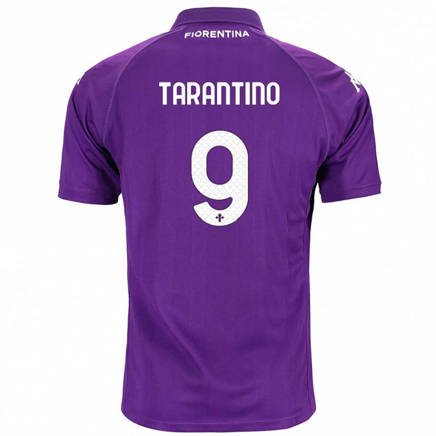 Niño Fútbol Camiseta Jacopo Tarantino #9 Morado 1ª Equipación 2024/25