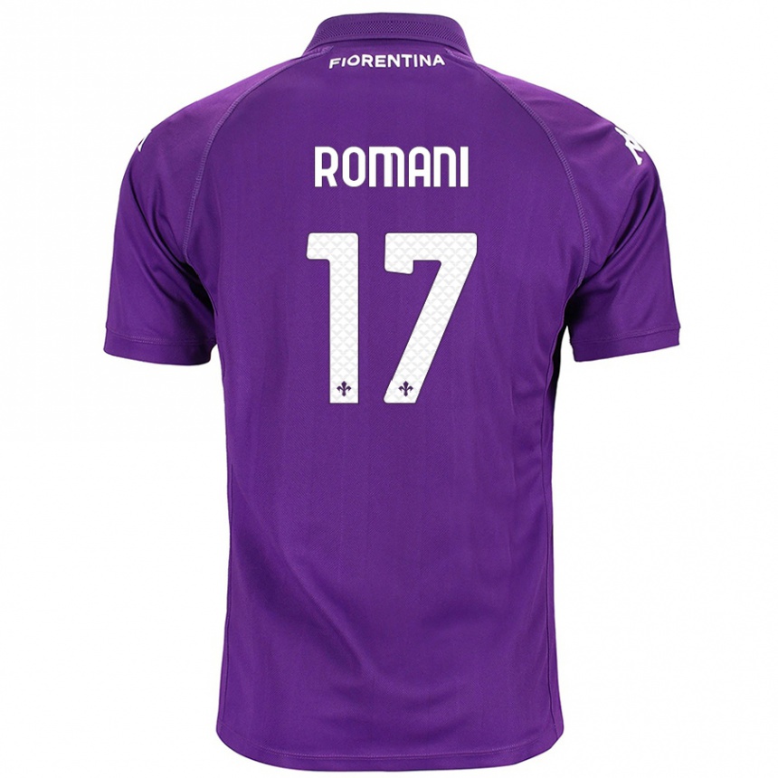 Niño Fútbol Camiseta Lorenzo Romani #17 Morado 1ª Equipación 2024/25