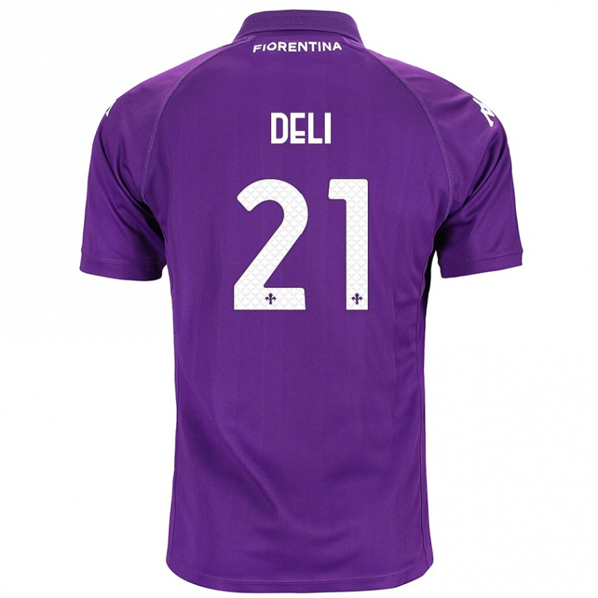 Niño Fútbol Camiseta Lapo Deli #21 Morado 1ª Equipación 2024/25