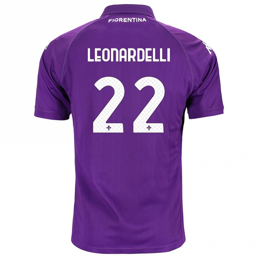 Niño Fútbol Camiseta Pietro Leonardelli #22 Morado 1ª Equipación 2024/25