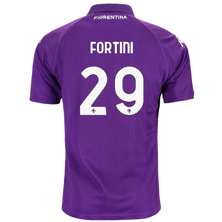 Niño Fútbol Camiseta Niccolò Fortini #29 Morado 1ª Equipación 2024/25