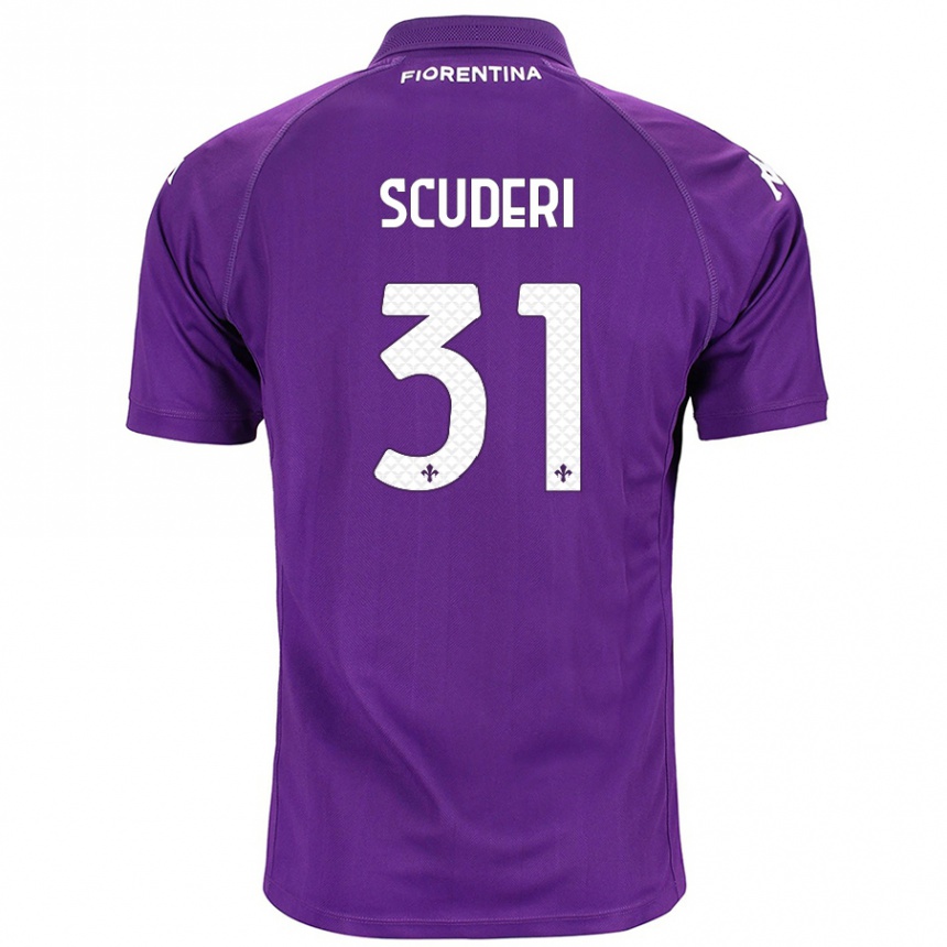 Niño Fútbol Camiseta Giulio Scuderi #31 Morado 1ª Equipación 2024/25