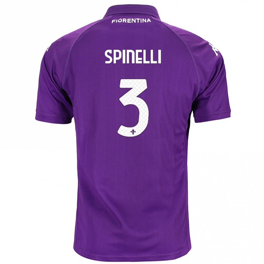 Niño Fútbol Camiseta Giorgia Spinelli #3 Morado 1ª Equipación 2024/25