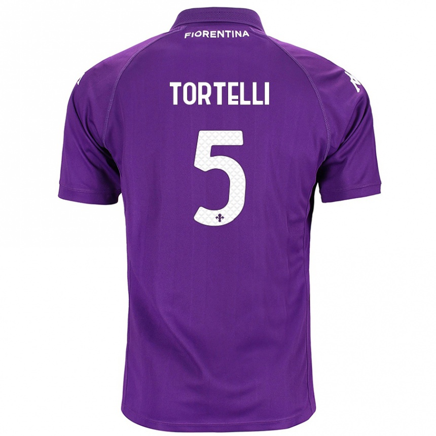 Niño Fútbol Camiseta Alice Tortelli #5 Morado 1ª Equipación 2024/25