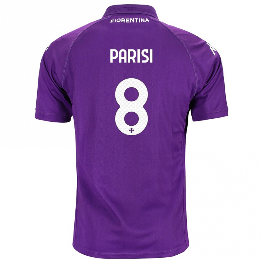 Niño Fútbol Camiseta Alice Parisi #8 Morado 1ª Equipación 2024/25