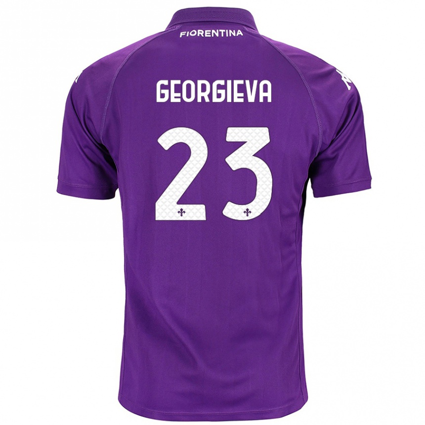 Niño Fútbol Camiseta Marina Georgieva #23 Morado 1ª Equipación 2024/25