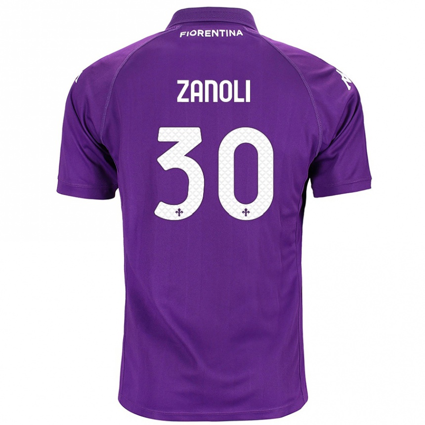 Niño Fútbol Camiseta Martina Zanoli #30 Morado 1ª Equipación 2024/25