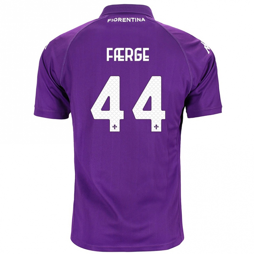 Niño Fútbol Camiseta Emma Færge #44 Morado 1ª Equipación 2024/25