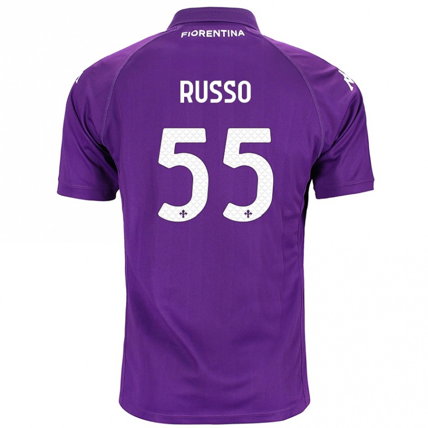 Niño Fútbol Camiseta Federica Russo #55 Morado 1ª Equipación 2024/25