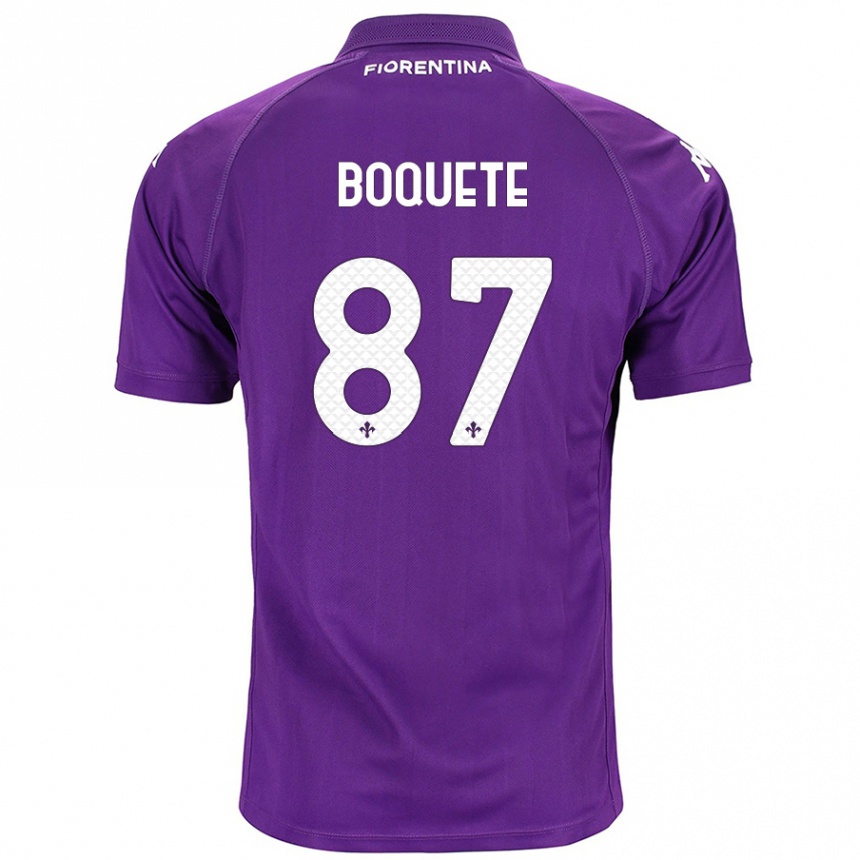 Niño Fútbol Camiseta Verónica Boquete #87 Morado 1ª Equipación 2024/25