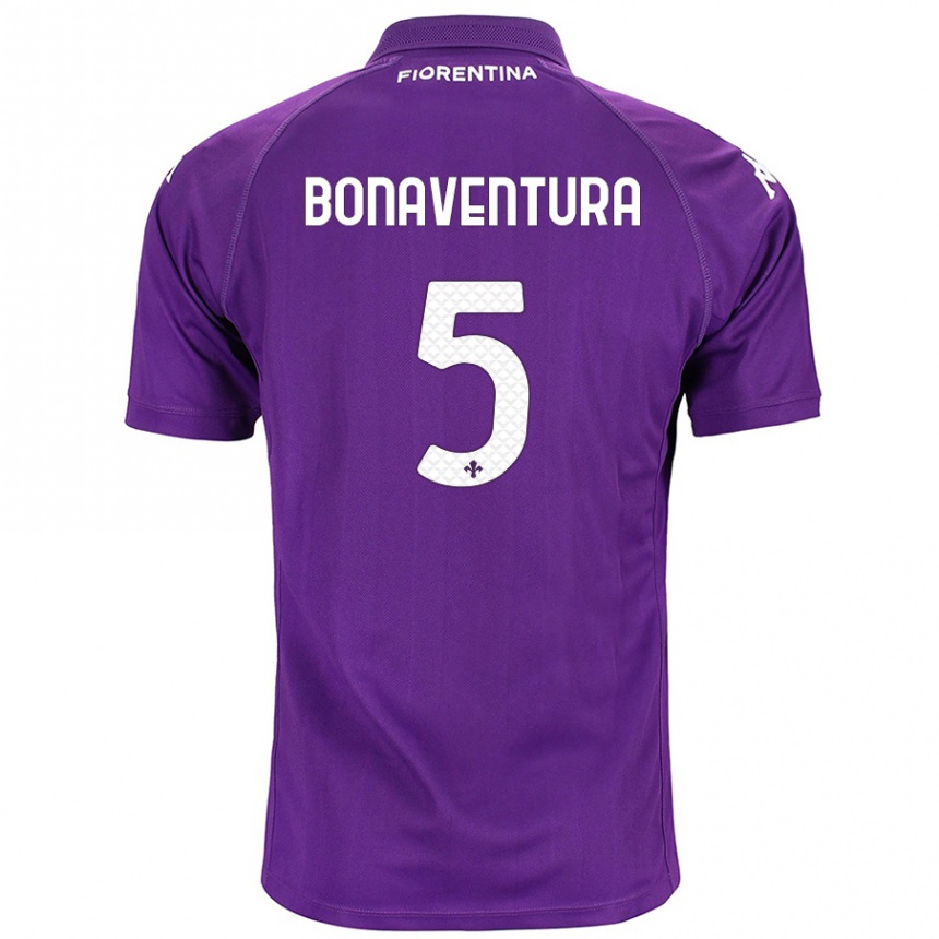 Niño Fútbol Camiseta Giacomo Bonaventura #5 Morado 1ª Equipación 2024/25