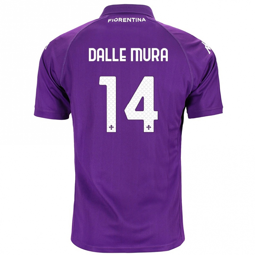 Niño Fútbol Camiseta Christian Dalle Mura #14 Morado 1ª Equipación 2024/25