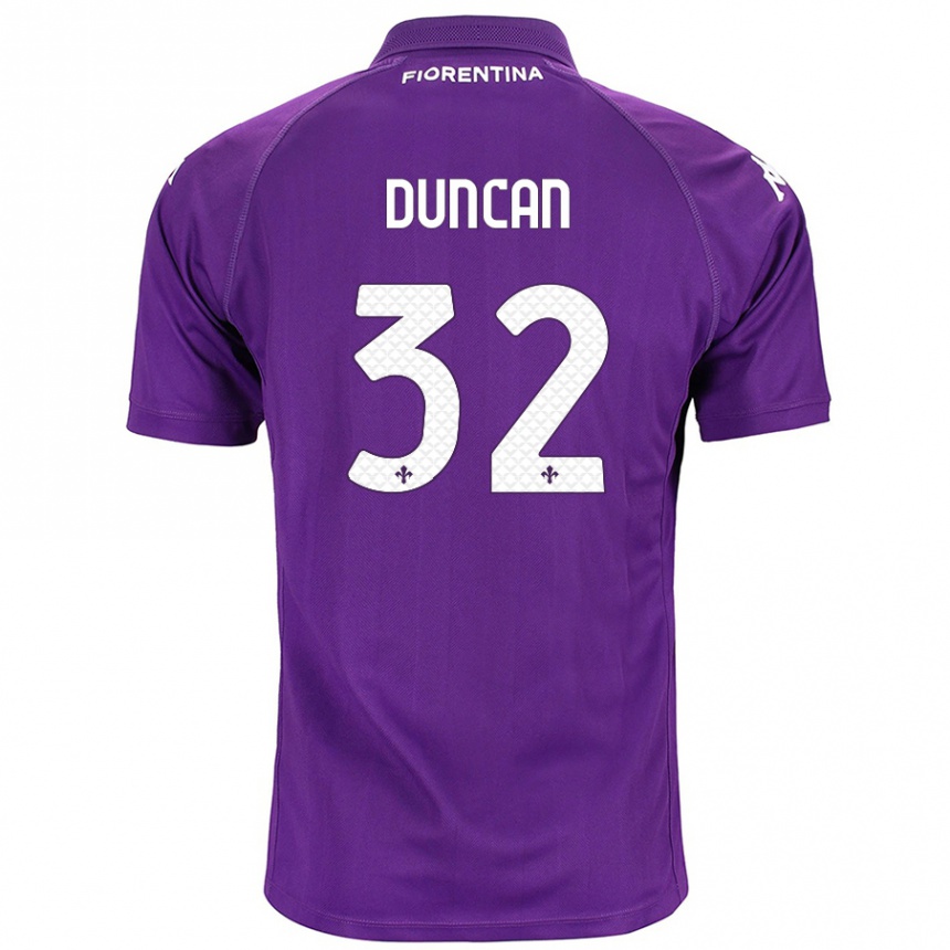 Niño Fútbol Camiseta Alfred Duncan #32 Morado 1ª Equipación 2024/25