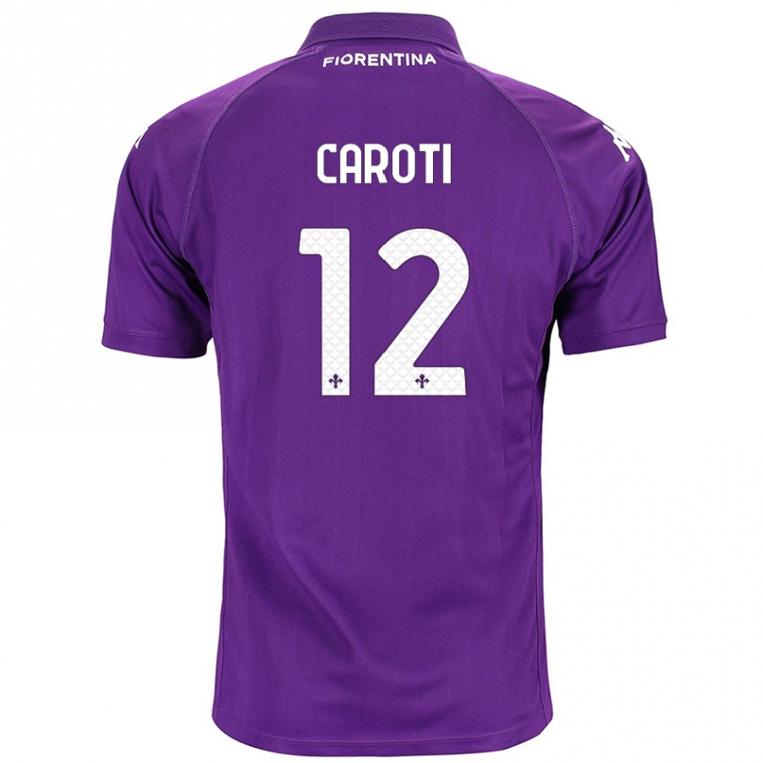 Niño Fútbol Camiseta Filippo Caroti #12 Morado 1ª Equipación 2024/25