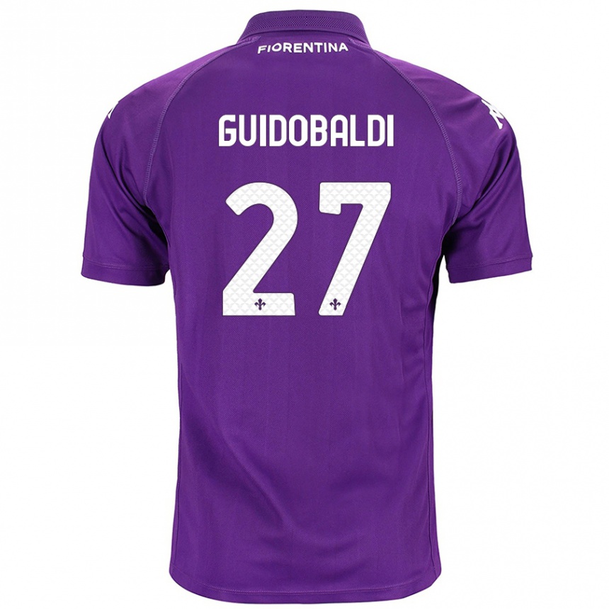 Niño Fútbol Camiseta Filippo Guidobaldi #27 Morado 1ª Equipación 2024/25